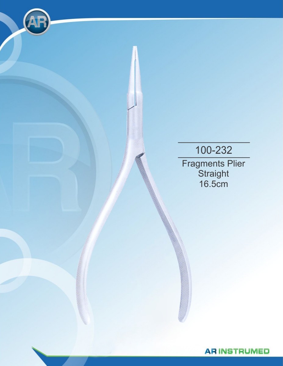 Pinza per frammenti dritta 16,5 cm, 7 mm