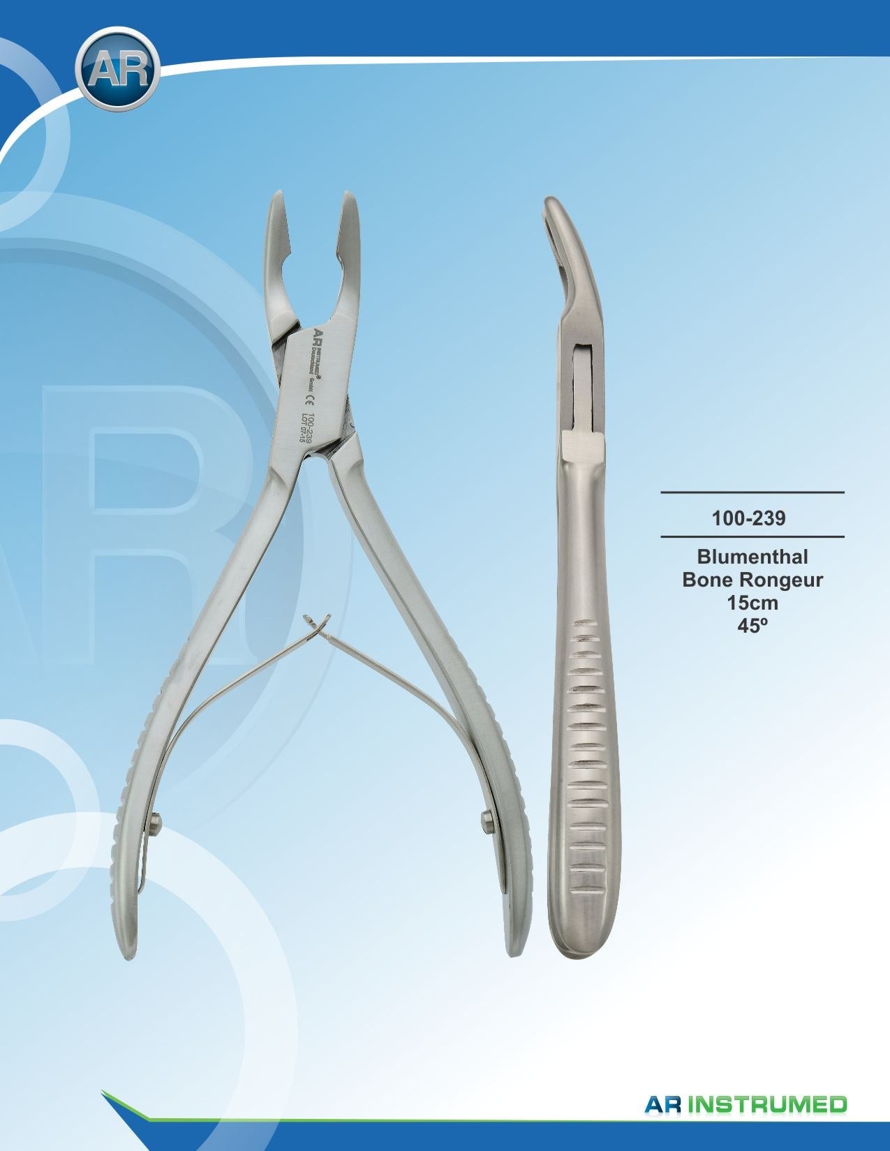 Pinza per ossa Blumenthal 15 cm 45°