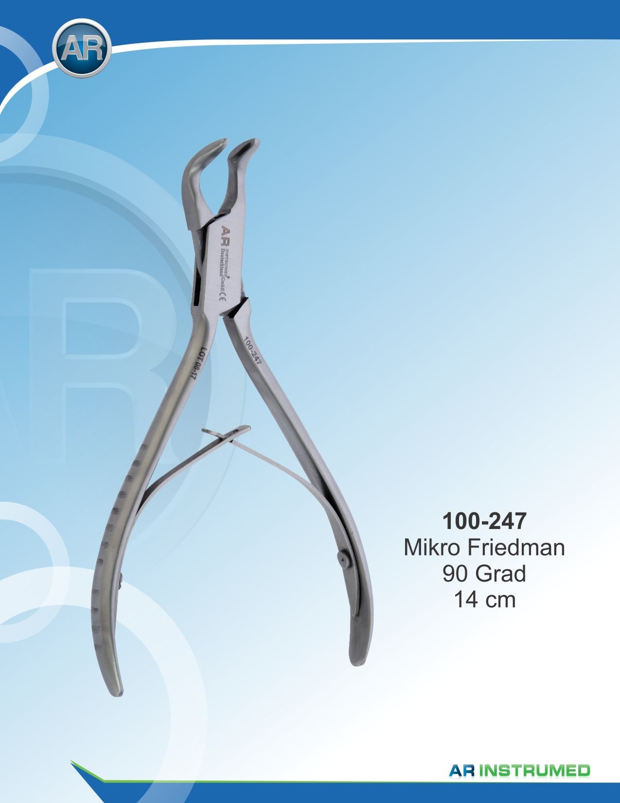 Pinza per ossa Micro-Friedman 14 cm 90°