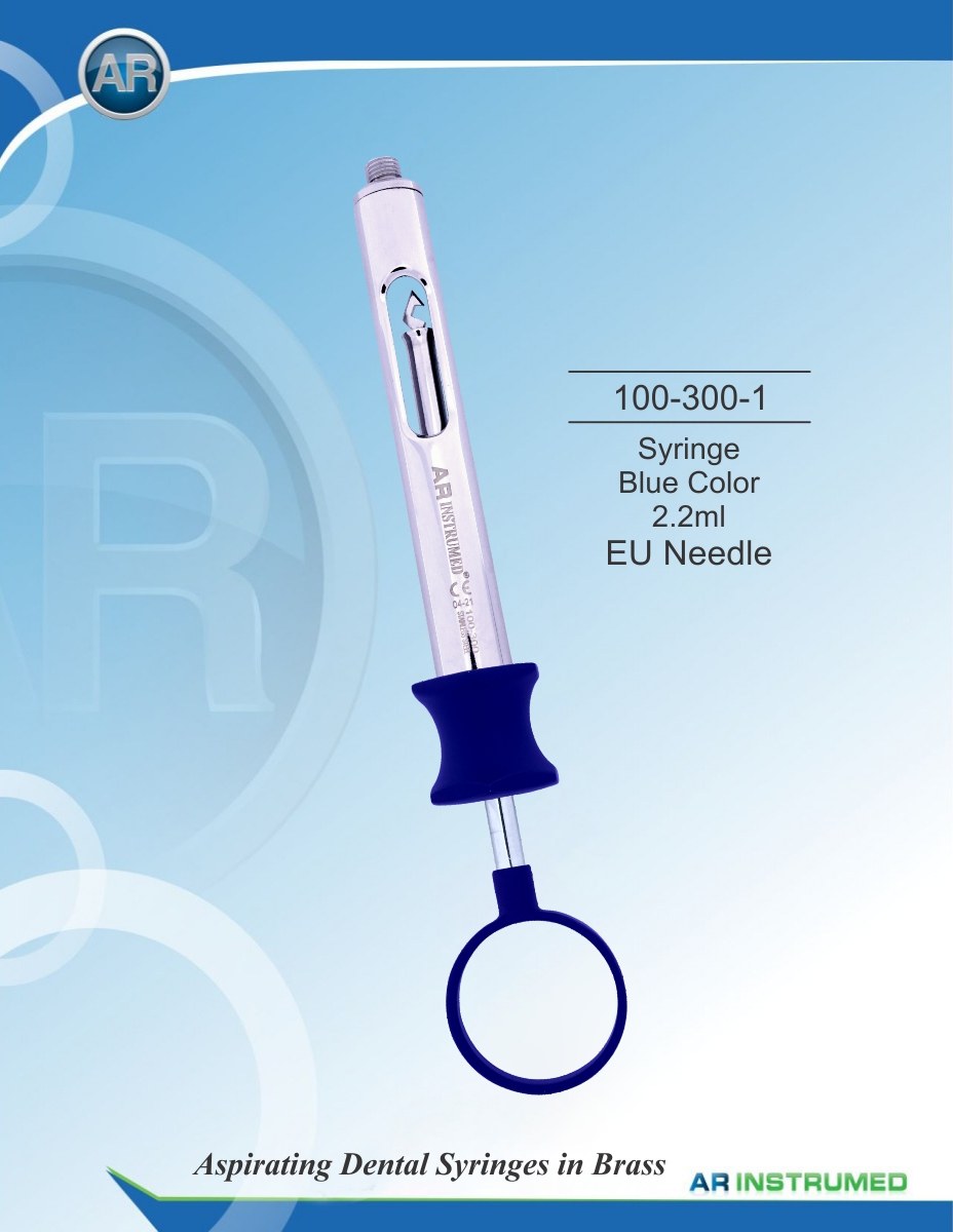 Ago EU da 2,2 ml per siringa di colore blu