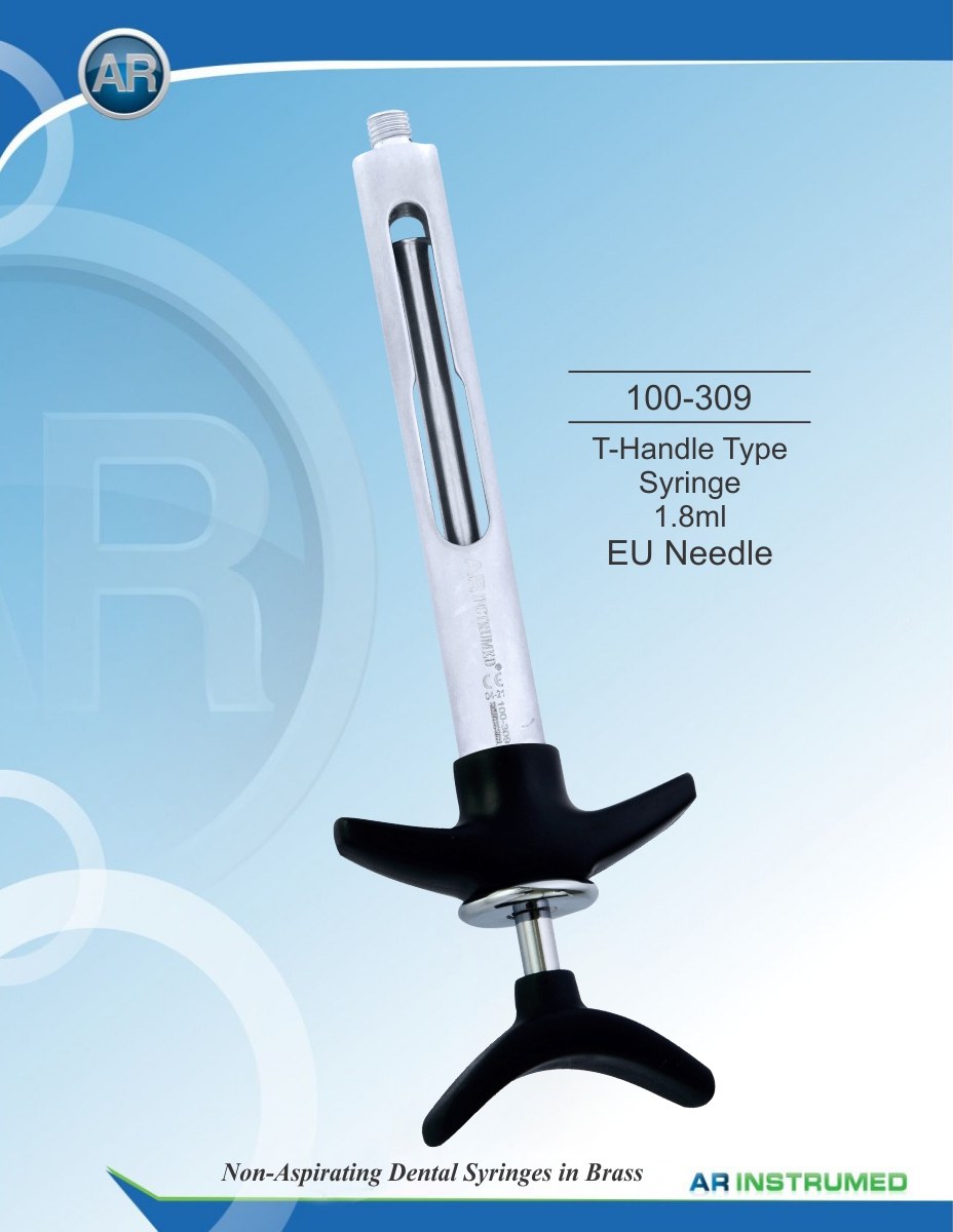 Siringa con impugnatura a T, ago UE da 1,8 ml