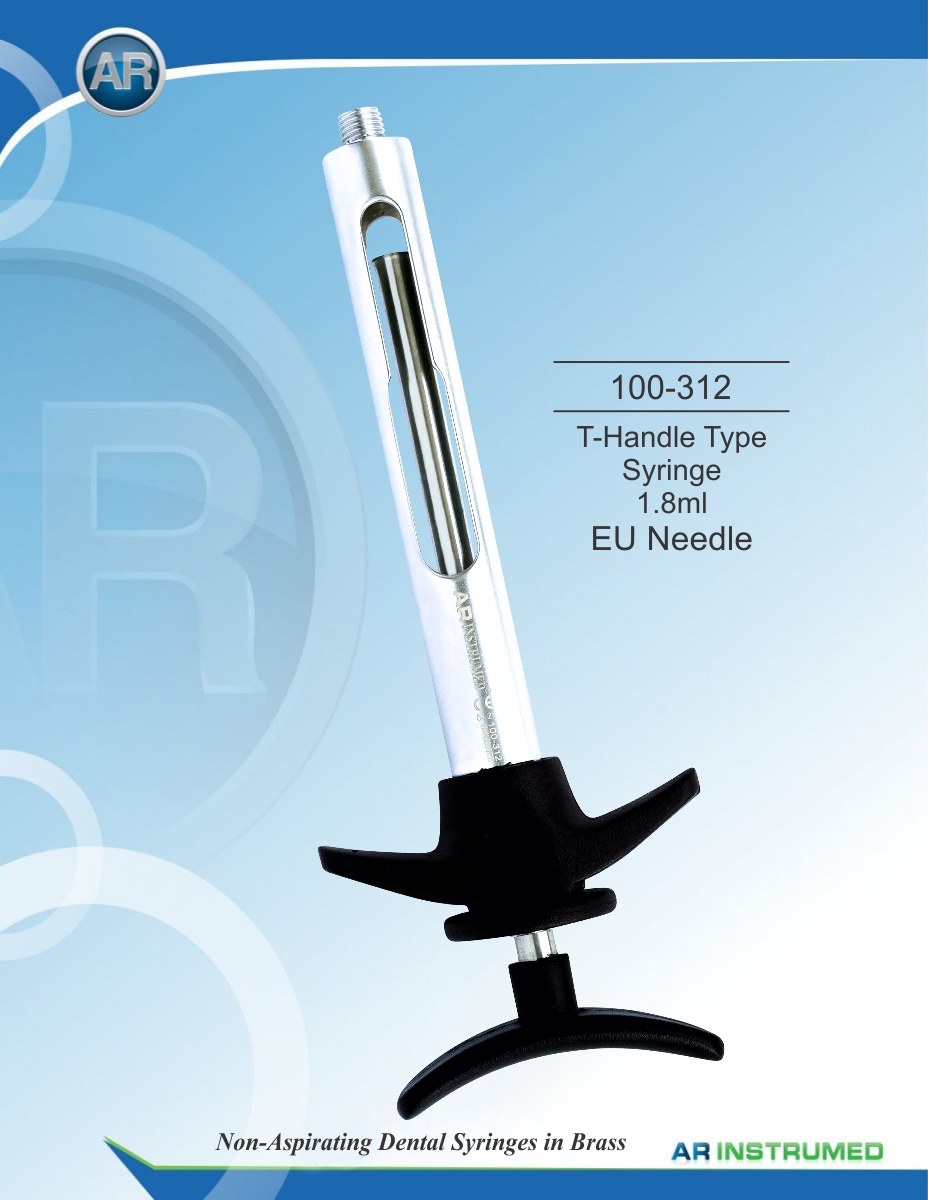 Siringa con impugnatura a T, ago UE da 1,8 ml