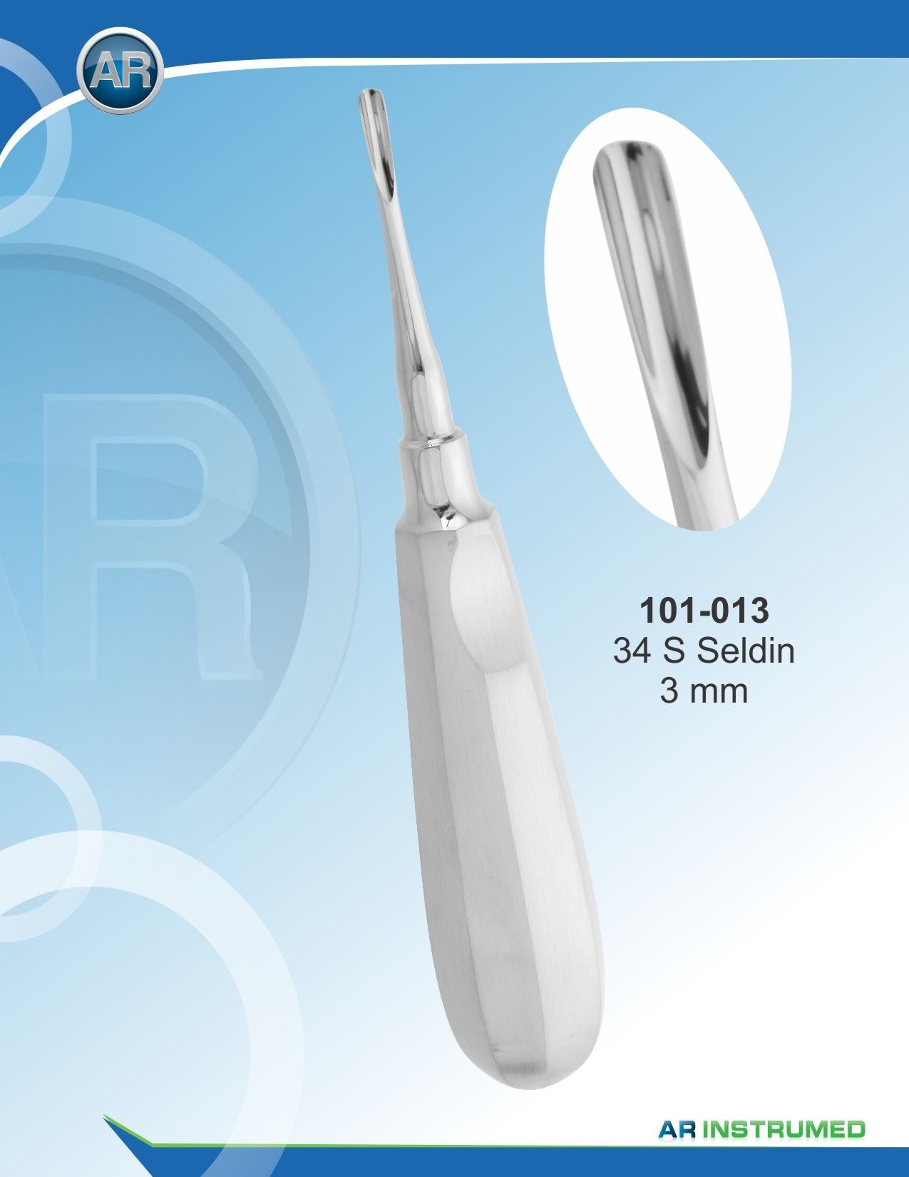 Elevatore per radici Seldin 34S 3/20mm