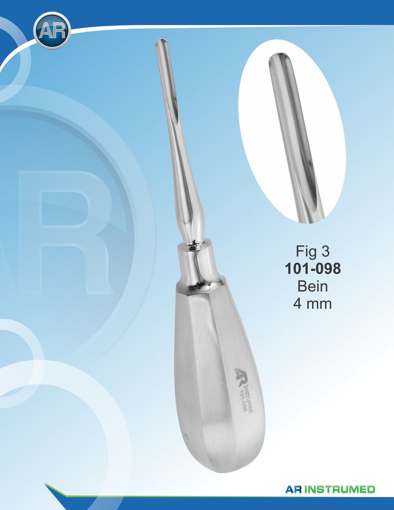 Fig. 3 Elevatore di radice Bein 4 mm
