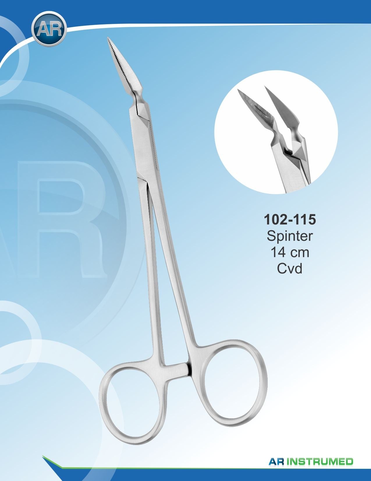 Pinza per Frammenti di Radice Angolata 45° 15 cm