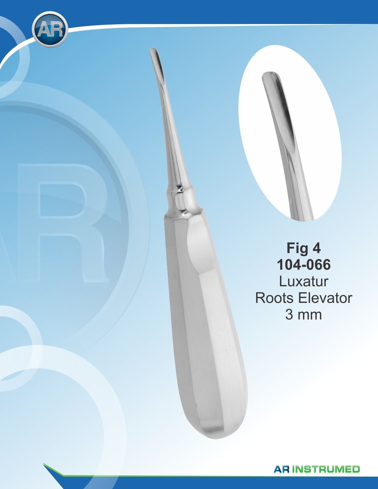Luxatore curvo all'indietro 3 mm
