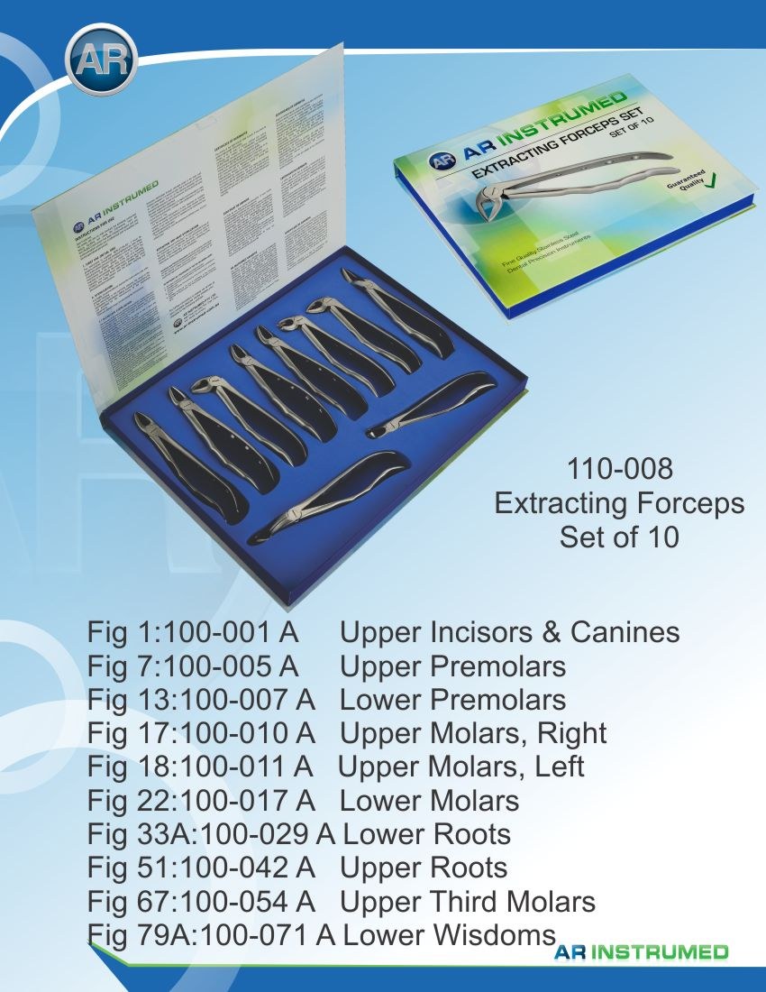 Set di pinze per estrazione per (adulti) Set da 10 pz