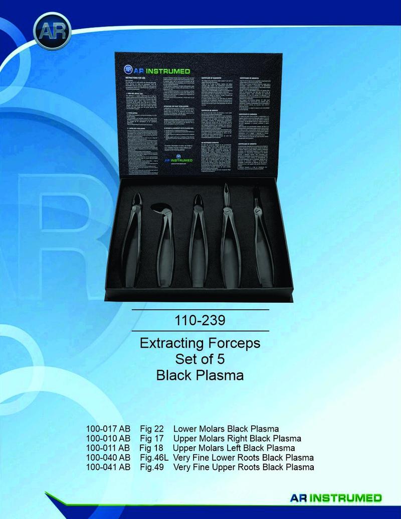 Set di 5 pinze per estrazione Plasma nere