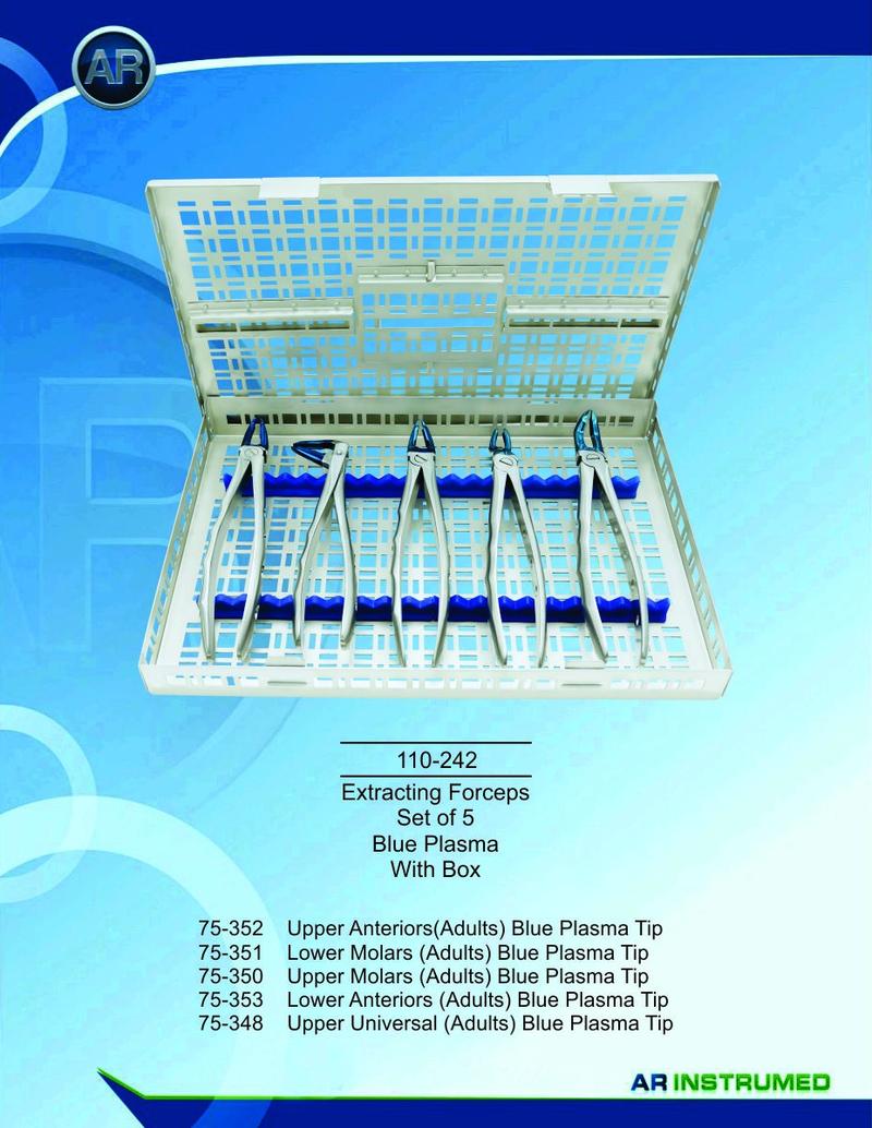 Set di 5 pinze per estrazione per plasma blu con scatola