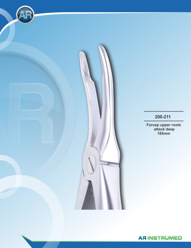 Pinza per radici superiori con attacco profondo 18,5 cm